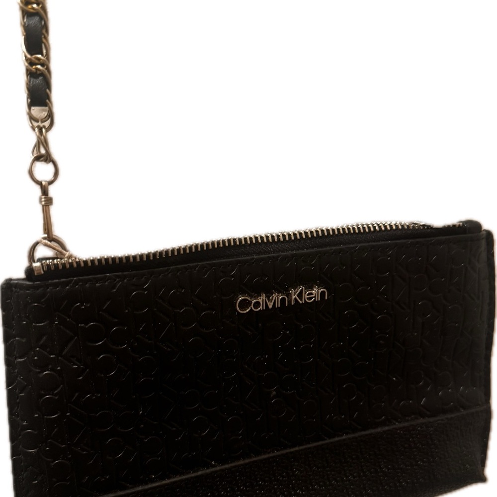 Calvin Klein Black Embossed Clutch